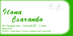 ilona csaranko business card